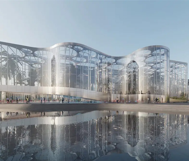 Obstaranie a odborná montáž čiastočne opláštenej oceľovo-betónovej (PEC) kompozitnej konštrukcie pre projekt East District kultúrneho parku Expo (južne od Xueyue Road), časť 1, Subdodávateľský projekt náteru oceľovej konštrukcie pre časť zóny C