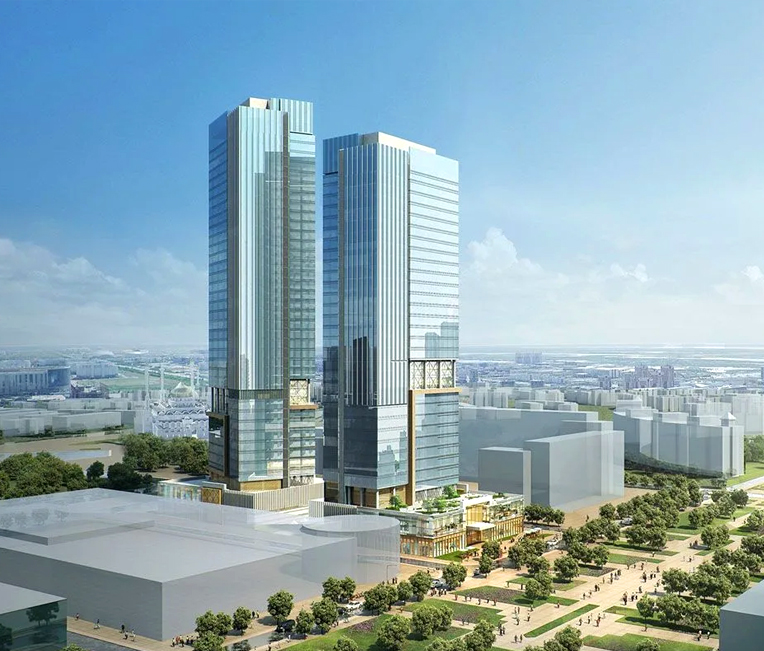Projekt oceľovej konštrukcie bloku B mesta Qiandao Lake Yintai City (obchod Xincheng)